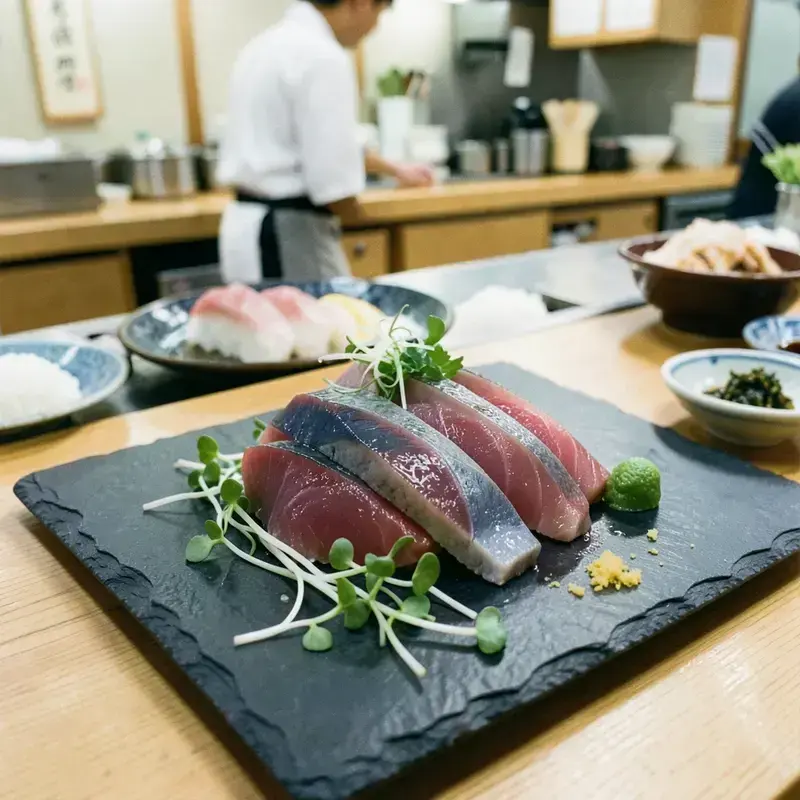 本マグロの薄造り